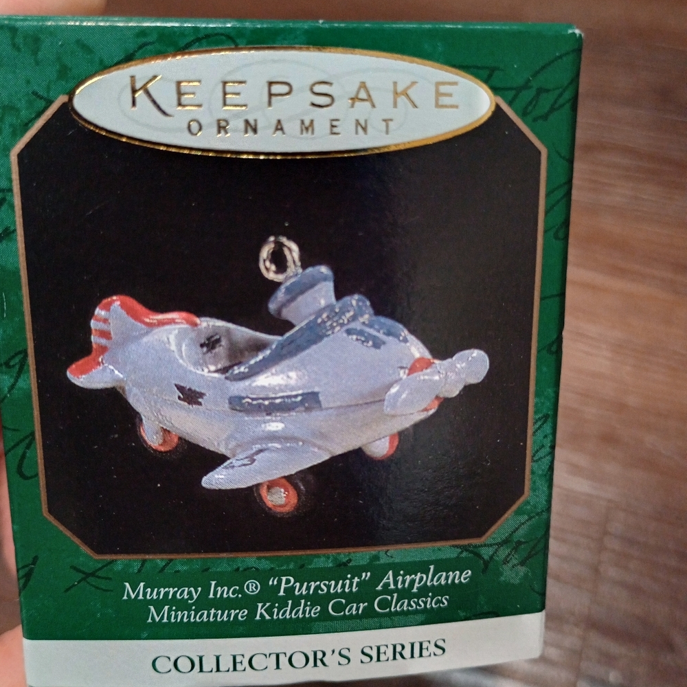 Hallmark 1941 Murray "pursuit" airplane Christmas ornament third in series